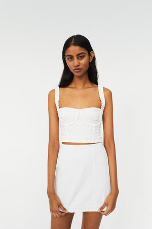fredric Frankie mini skirt white sustainably minded fashion